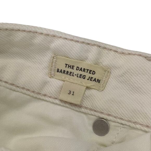 Madewell The Darted Barrel Leg Jean Vintage Canvas Cream - Picture 8 of 10